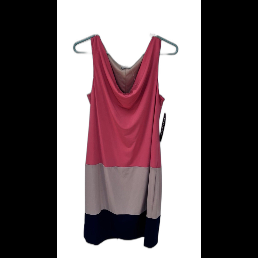 NWT Musette Colorblock Sleeveless Dress Women's Sz 14 Scoop Neck Lined Office